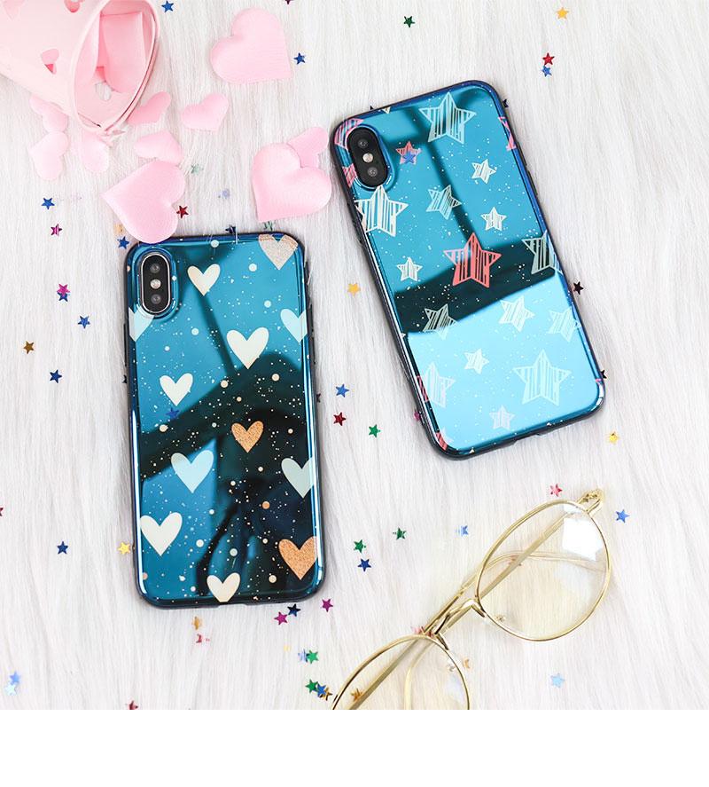 Blu-Ray Mirror Heart Star iPhone Case