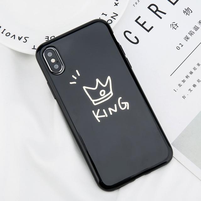 King & Queen Glossy iPhone Case