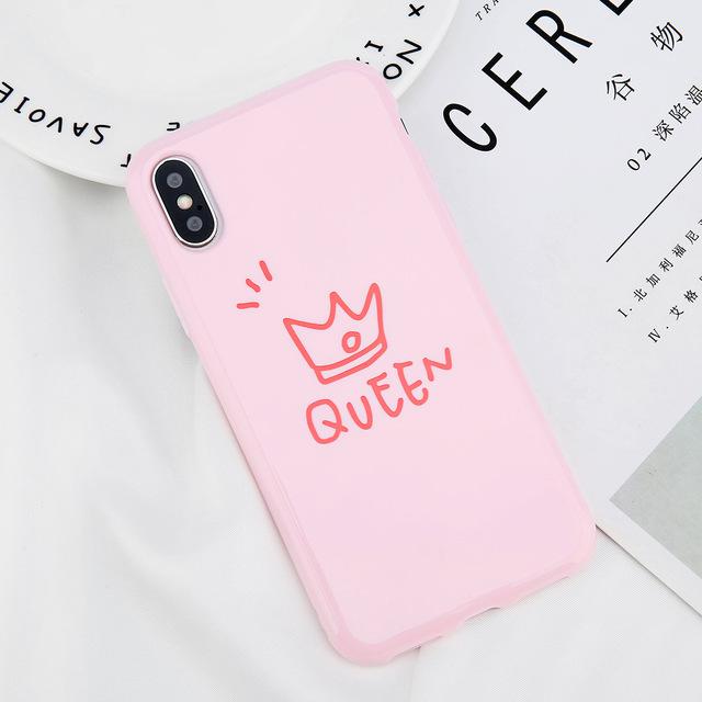 King & Queen Glossy iPhone Case