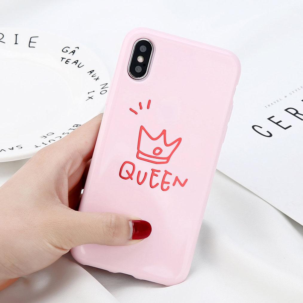 King & Queen Glossy iPhone Case