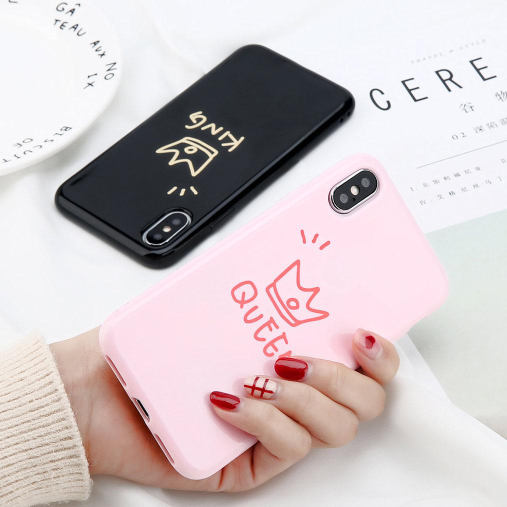 King & Queen Glossy iPhone Case