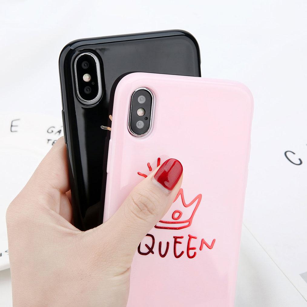 King & Queen Glossy iPhone Case