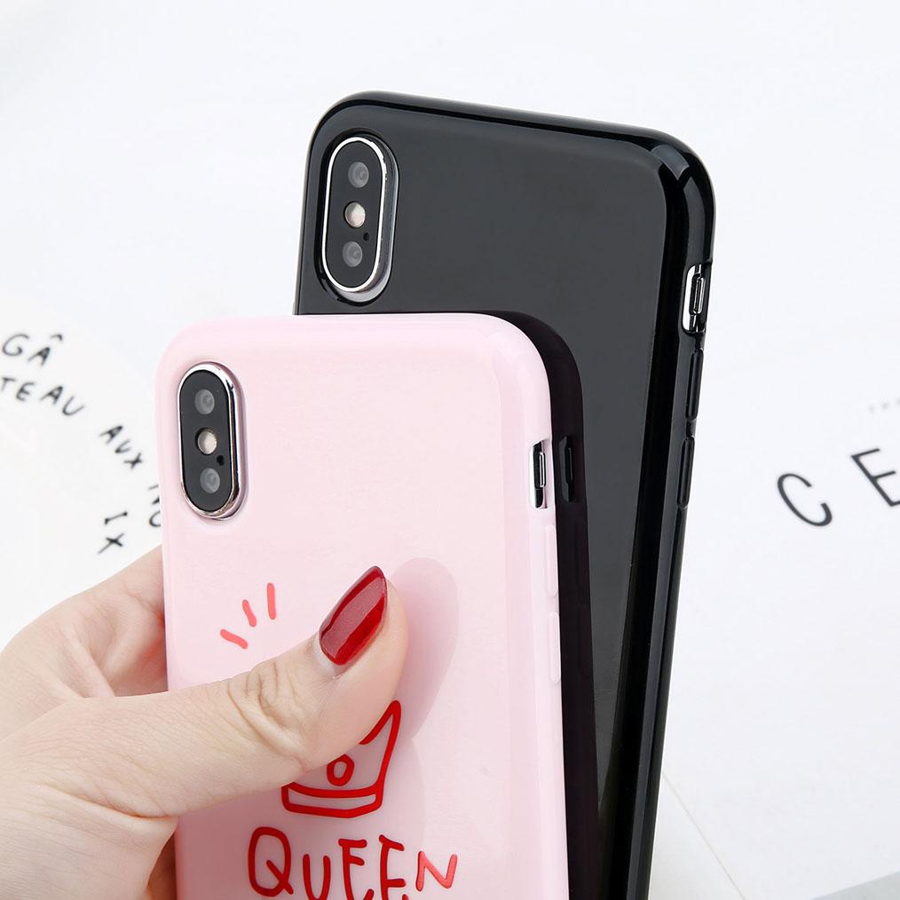 King & Queen Glossy iPhone Case