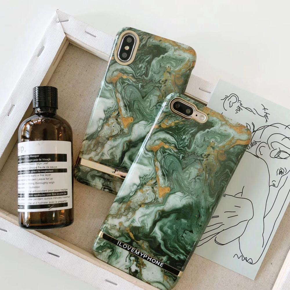 Emerald Green Marble iPhone Case