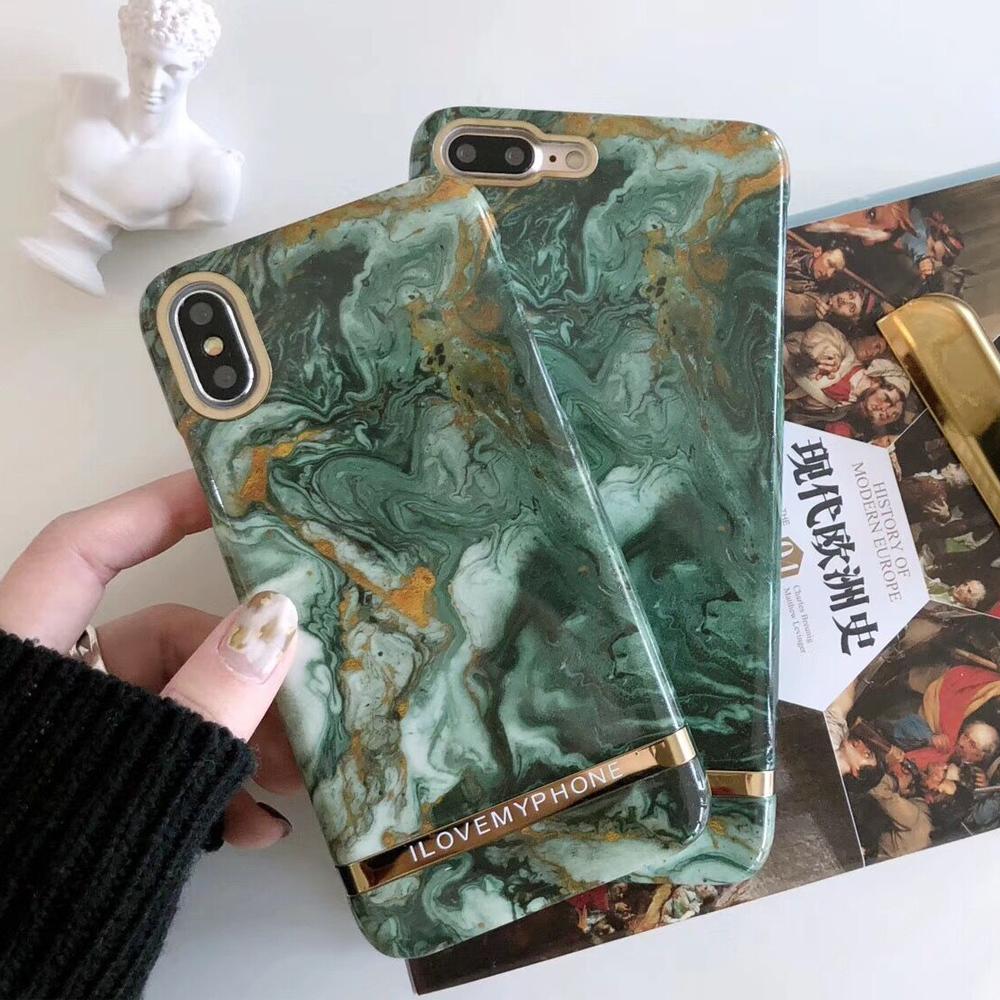 Emerald Green Marble iPhone Case