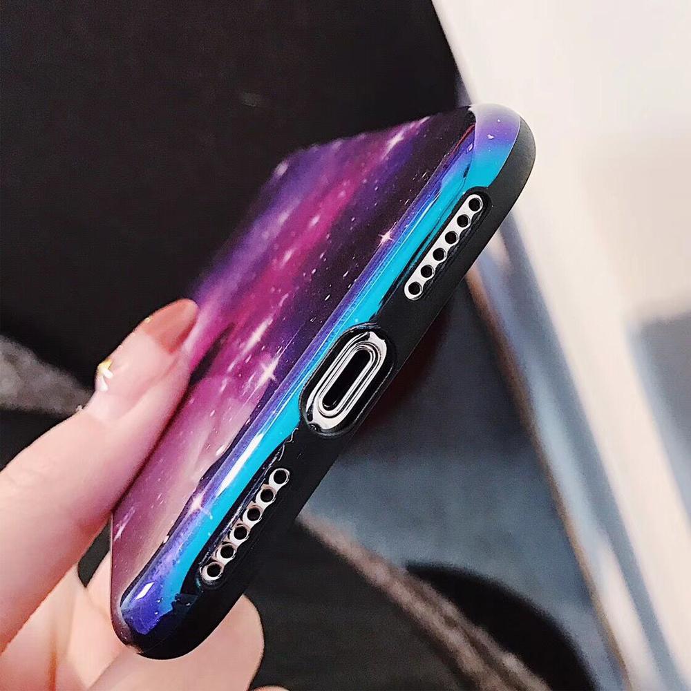 Purple Sky Glossy iPhone Case