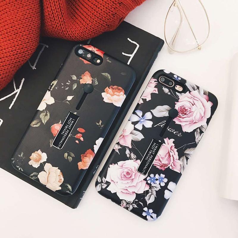 Retro Flowers Holder iPhone Case