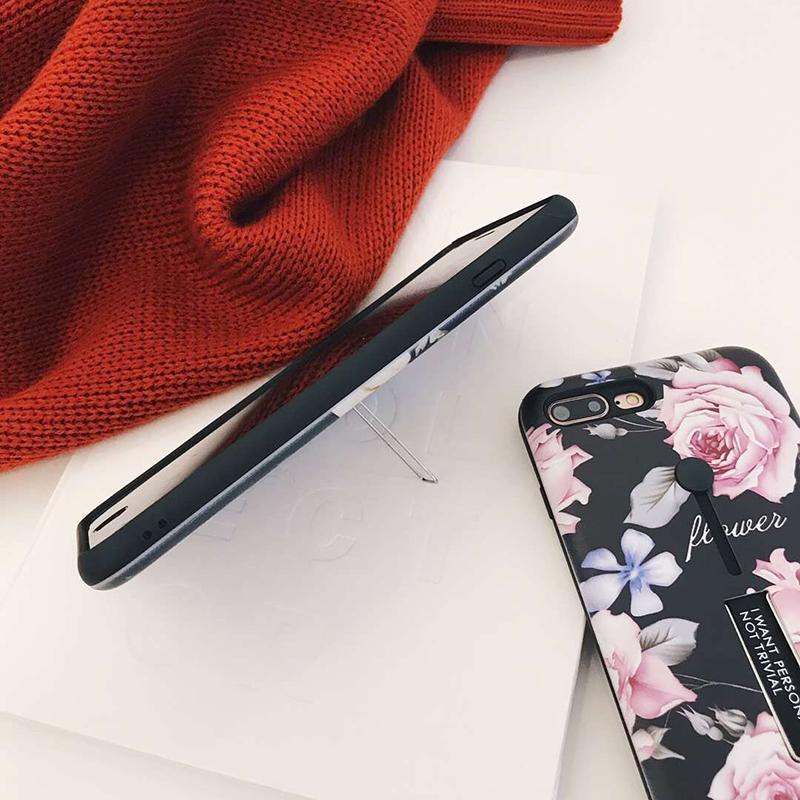 Retro Flowers Holder iPhone Case