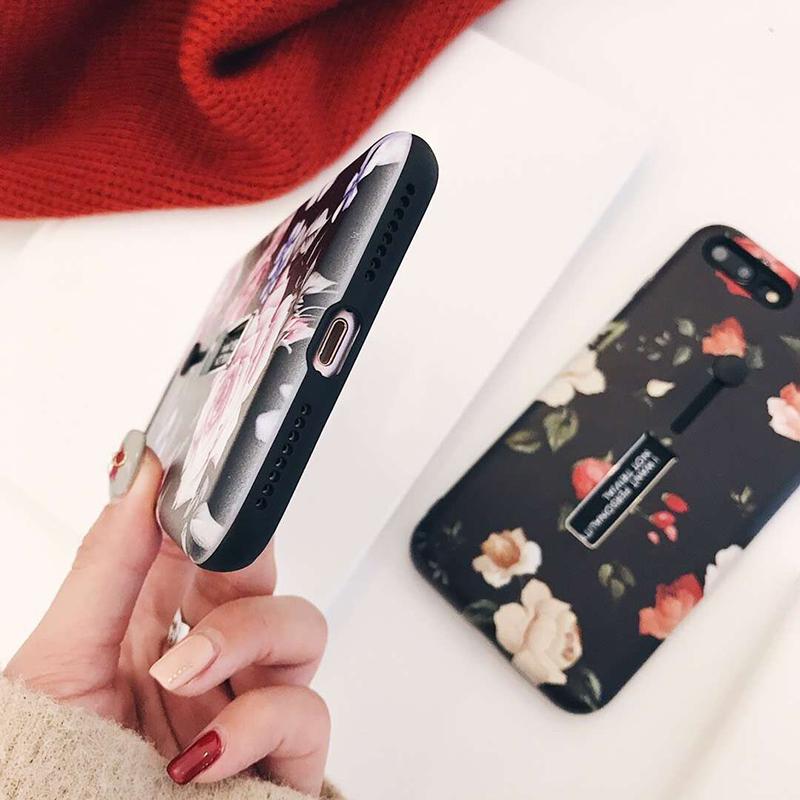 Retro Flowers Holder iPhone Case