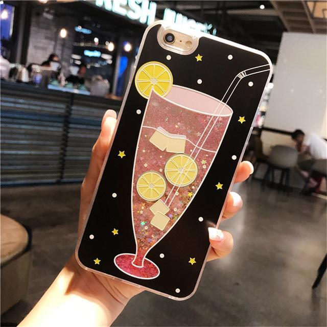 Glitter Summer Drink Cup iPhone Case