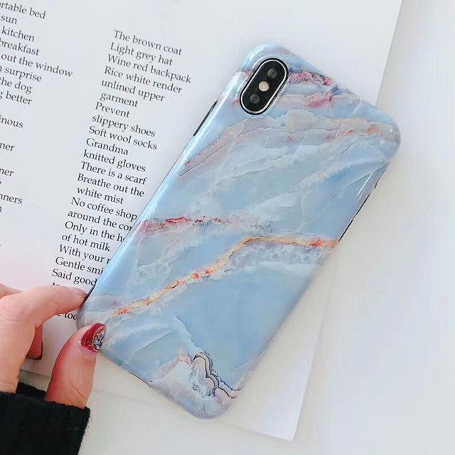 Colorful Art Pattern Marble iPhone Case