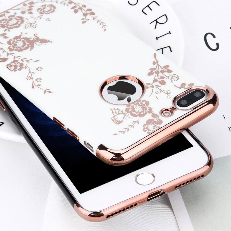 Retro Flower Glossy iPhone Case