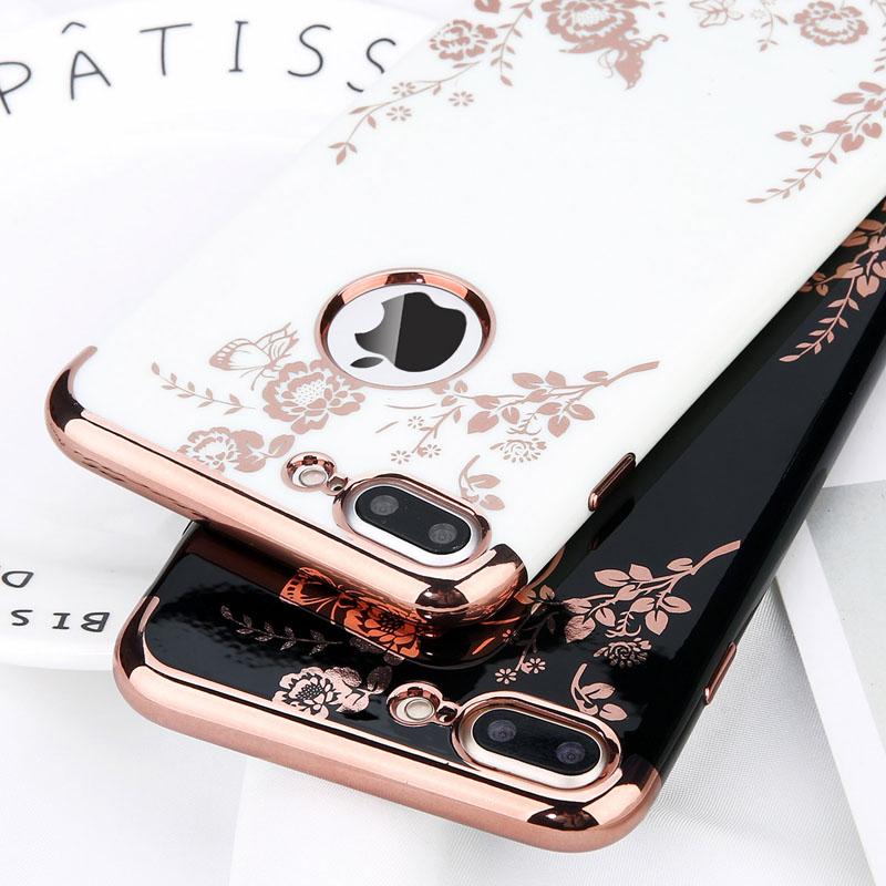 Retro Flower Glossy iPhone Case