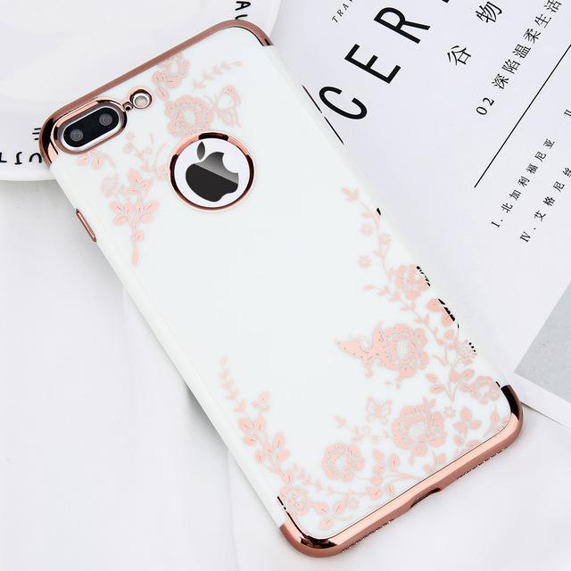 Retro Flower Glossy iPhone Case