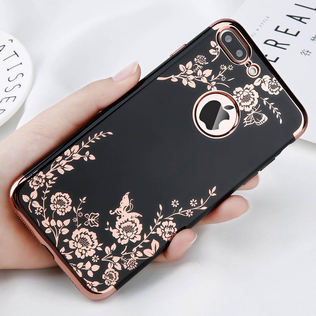 Retro Flower Glossy iPhone Case