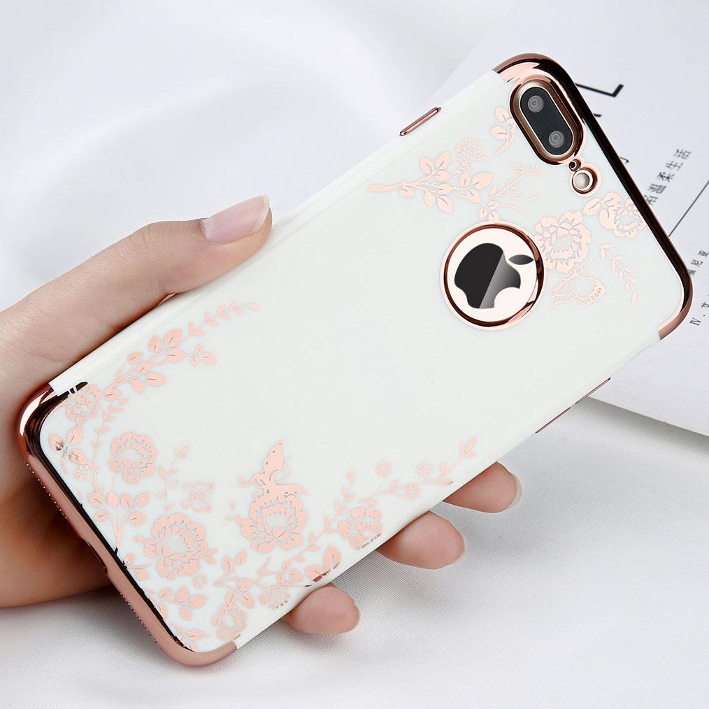 Retro Flower Glossy iPhone Case