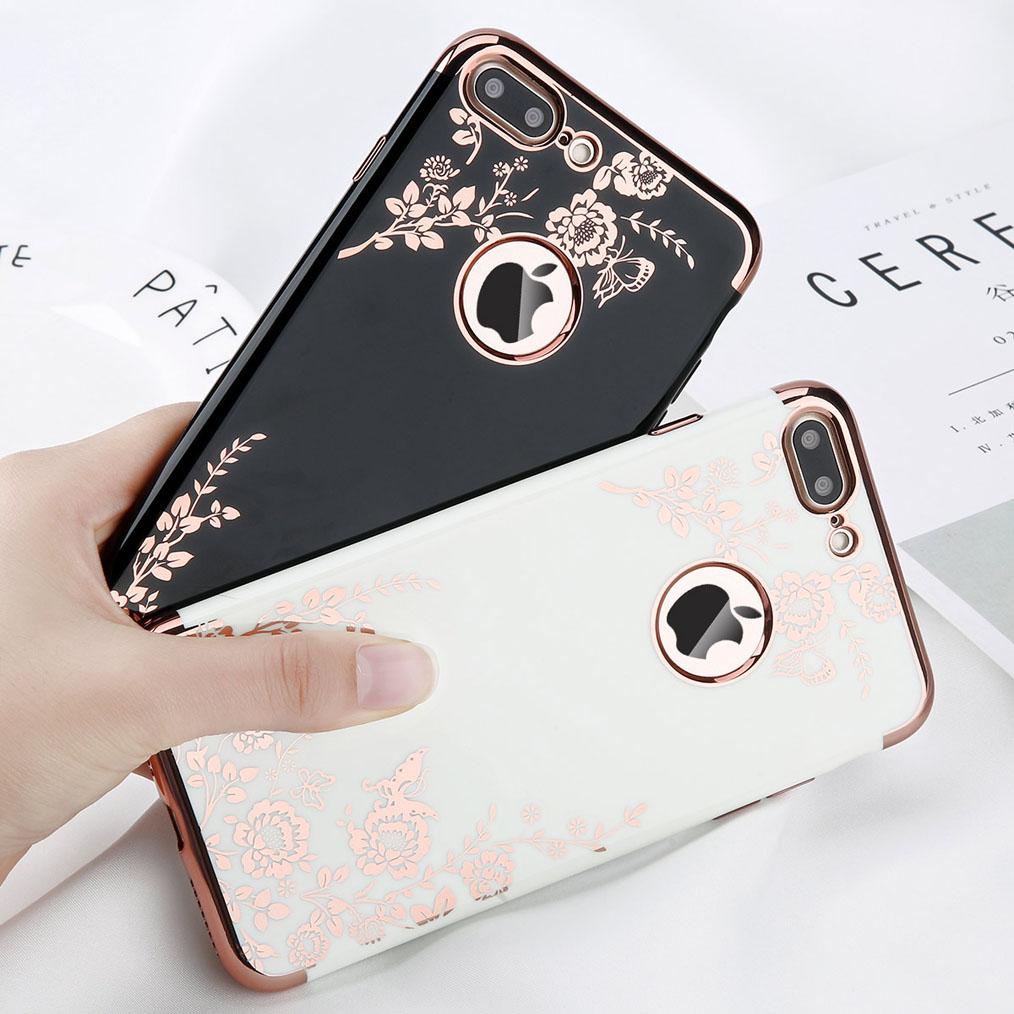 Retro Flower Glossy iPhone Case