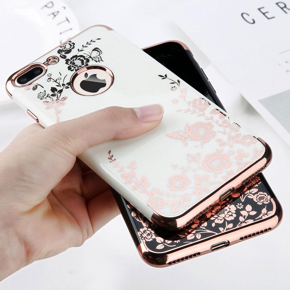 Retro Flower Glossy iPhone Case