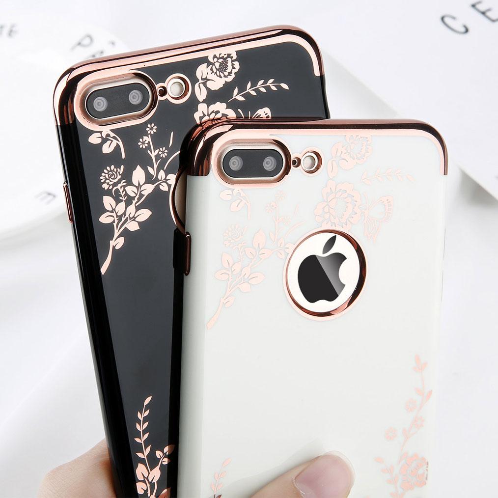 Retro Flower Glossy iPhone Case