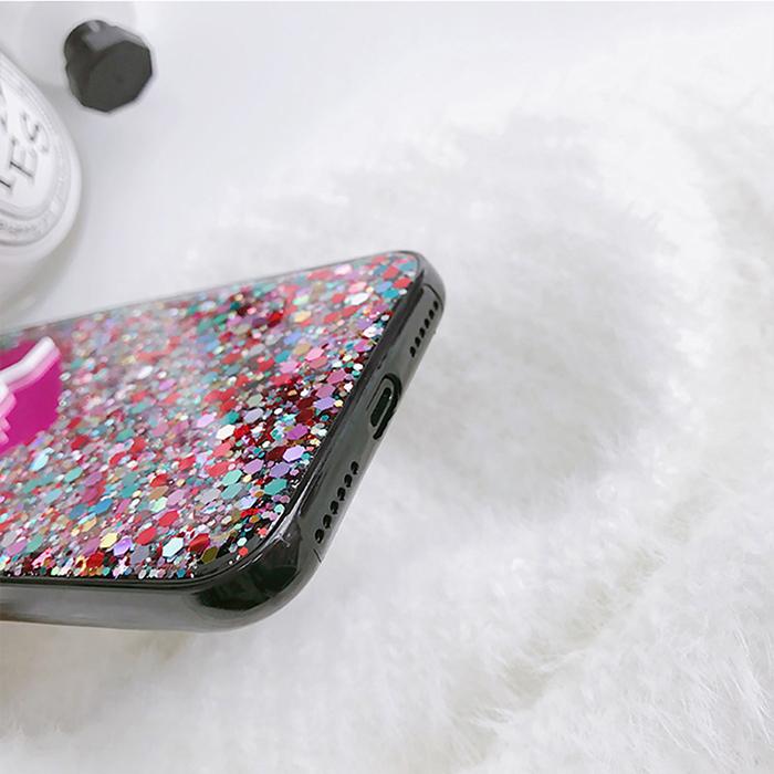 Crystal Glitter Heart iPhone Case