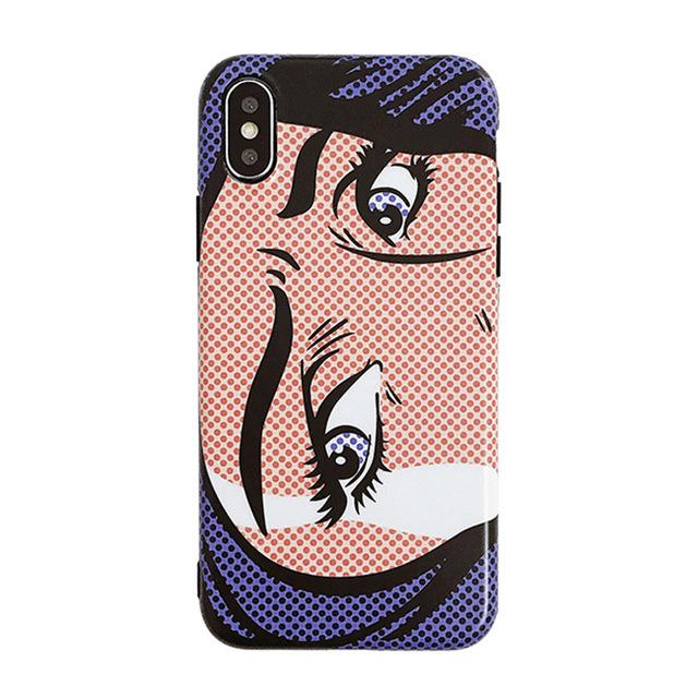 Cartoon Girl Eyes iPhone Case