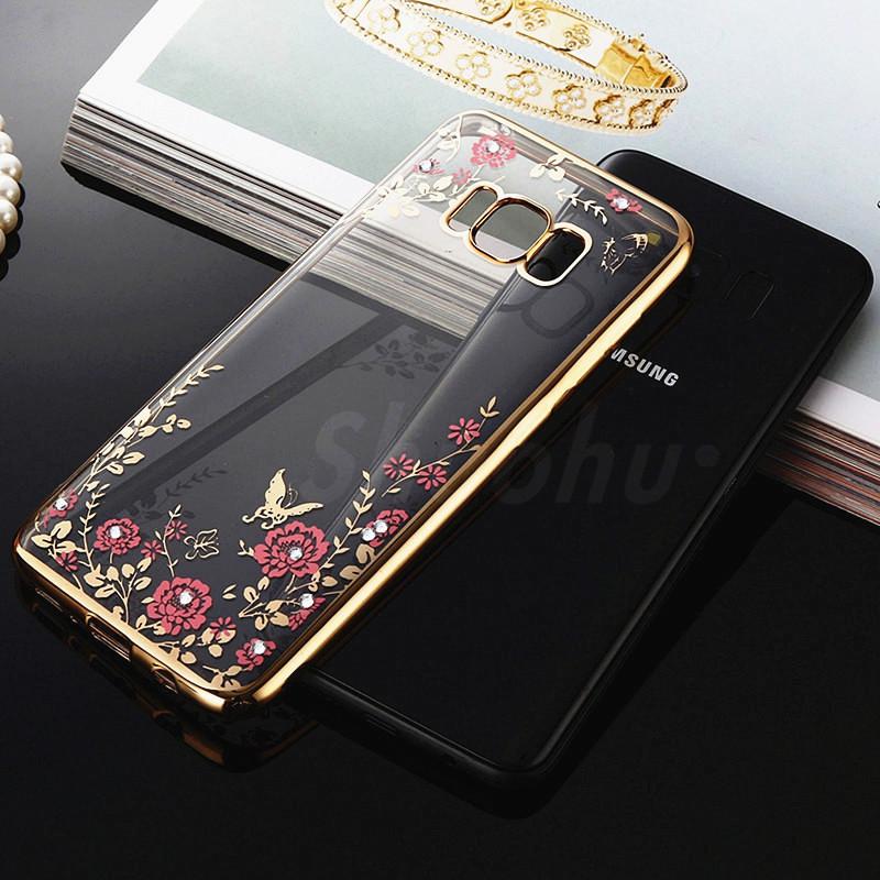 Luxury Diamond Flower Samsung Case