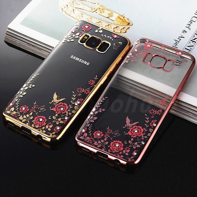 Luxury Diamond Flower Samsung Case