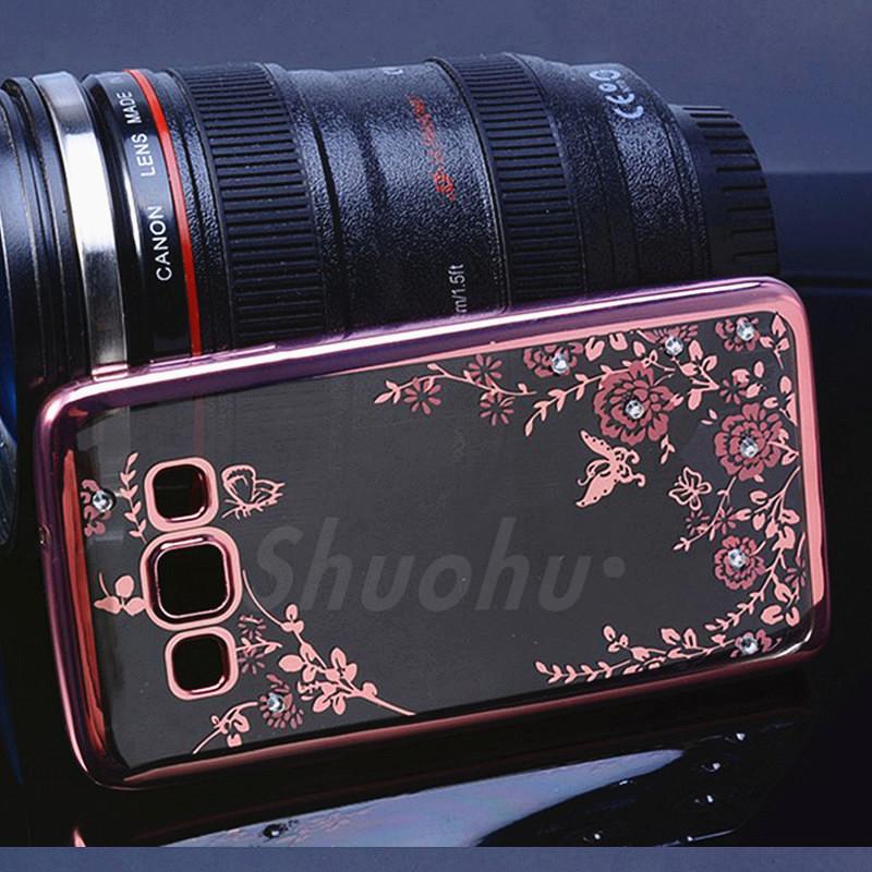 Luxury Diamond Flower Samsung Case