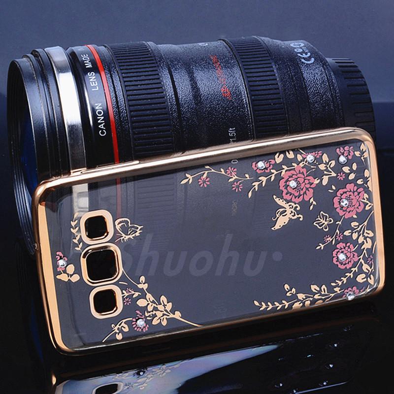 Luxury Diamond Flower Samsung Case