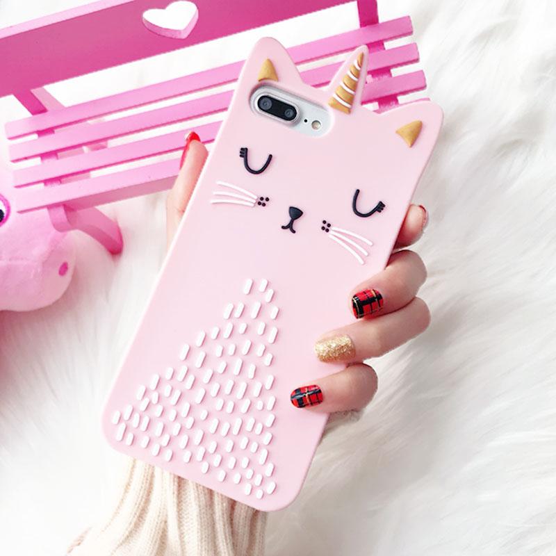 3D Pink Cat iPhone Case