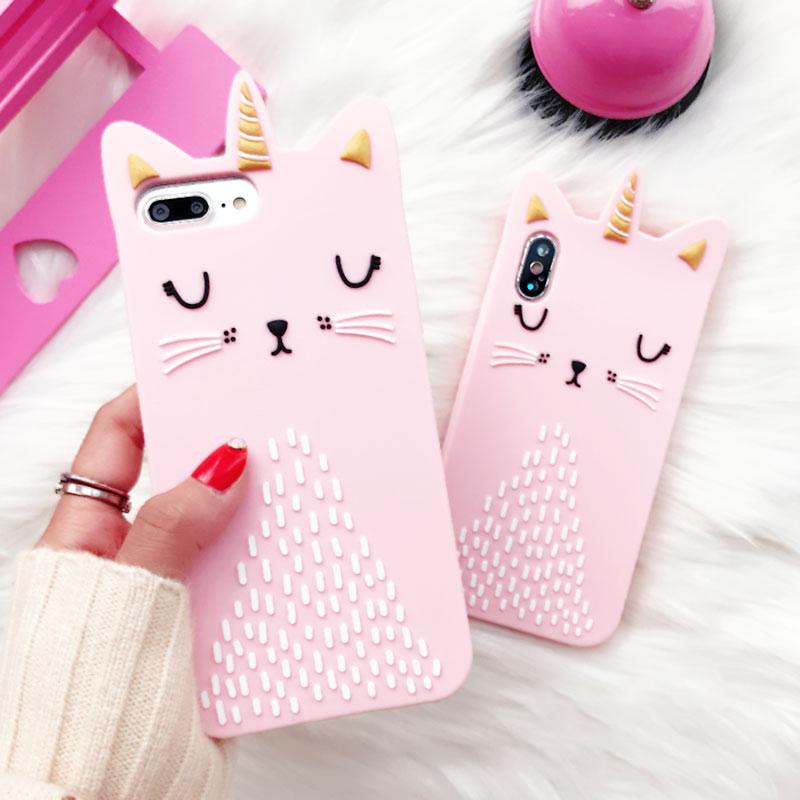 3D Pink Cat iPhone Case