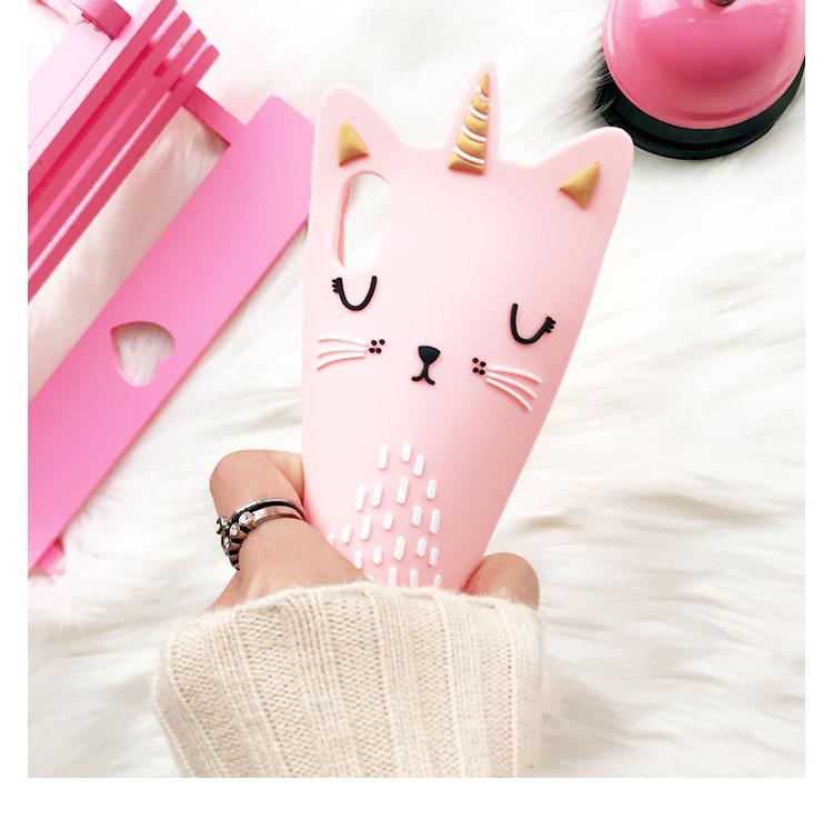 3D Pink Cat iPhone Case