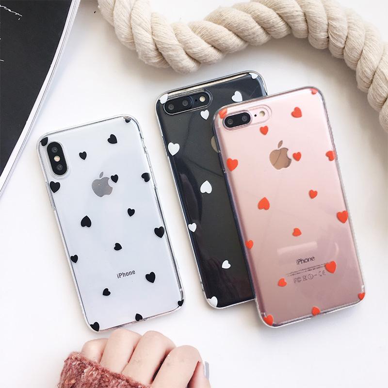 Little Heart Transparent iPhone Case