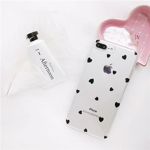 Little Heart Transparent iPhone Case