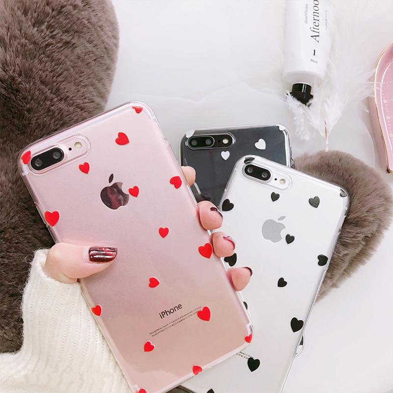 Little Heart Transparent iPhone Case