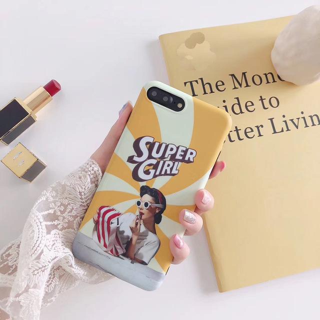 Super Girl Retro iPhone Case