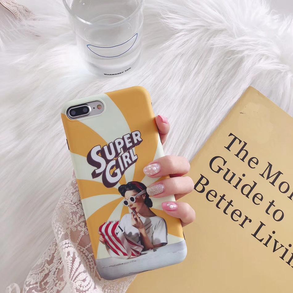 Super Girl Retro iPhone Case
