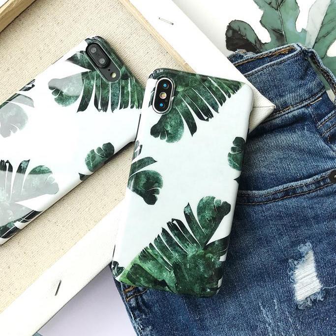 Fresh Green Leaves iPhone Case