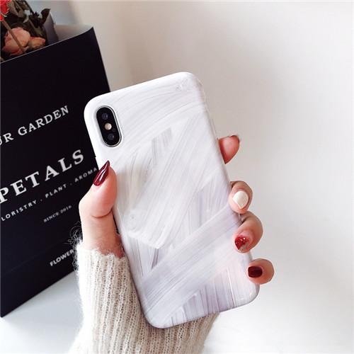 Abstract White Marble iPhone Case