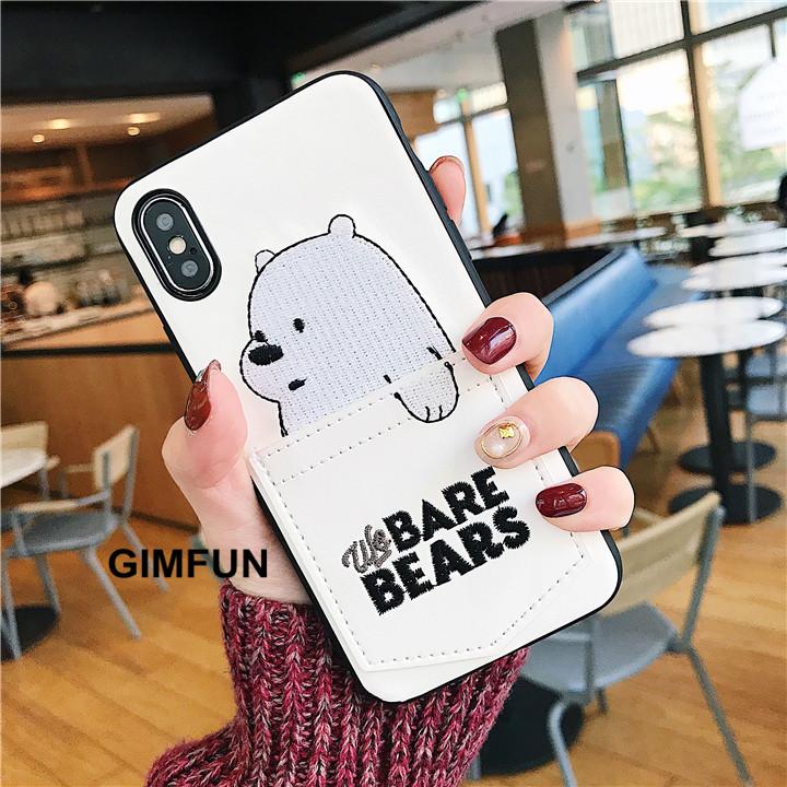 Cartoon Bear Pocket iPhone Case