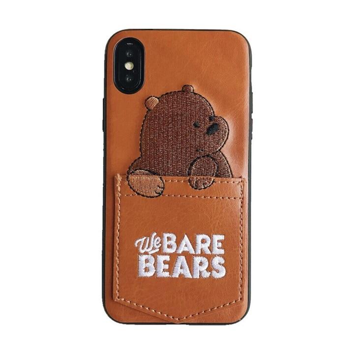 Cartoon Bear Pocket iPhone Case