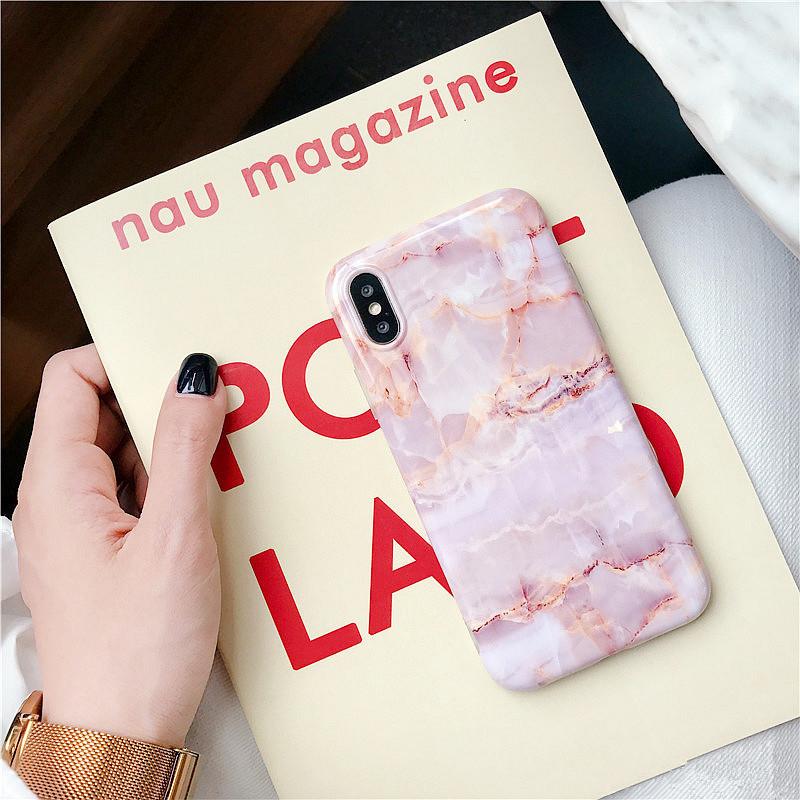 Pink Granite Marble iPhone Case