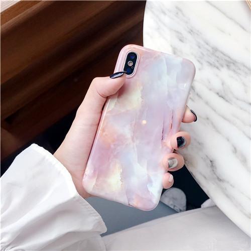 Pink Granite Marble iPhone Case