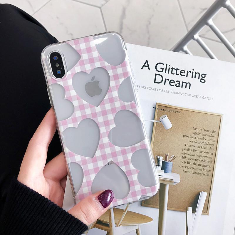 Big Hearts Transparent iPhone Case