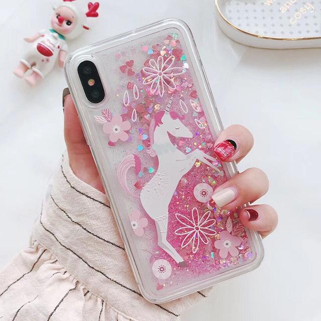 Candy Unicorn Glitter iPhone Case