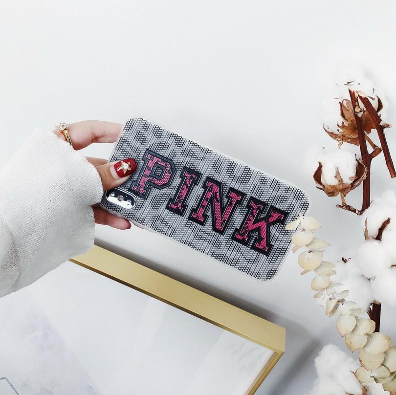 PINK Lace Letter iPhone Case