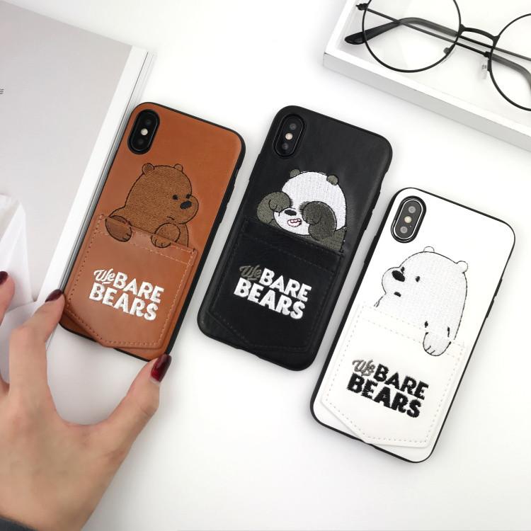 Cartoon Bear Pocket iPhone Case