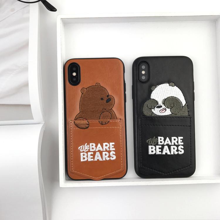 Cartoon Bear Pocket iPhone Case