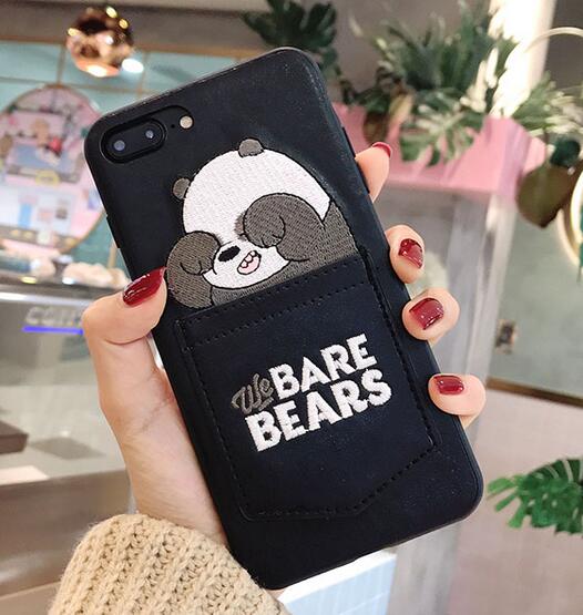 Cartoon Bear Pocket iPhone Case