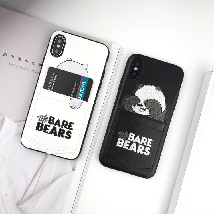 Cartoon Bear Pocket iPhone Case